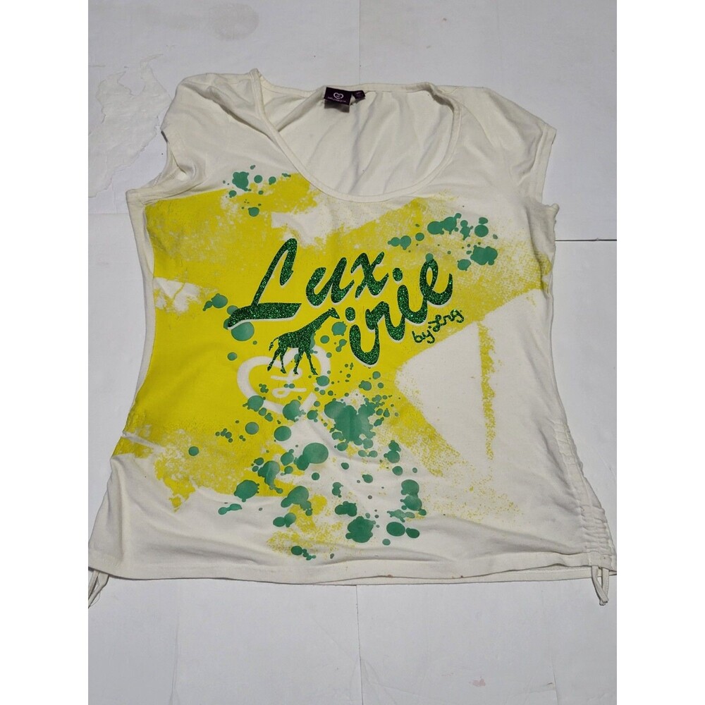 (#A1) LUXIRIE By LRG SHORT SLEEVE WOMEN'S SHIRT SIZE XL WHITE